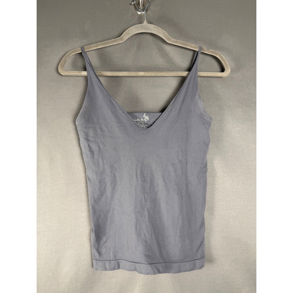 Free People Tank Top Womens M/L Grey Intimately Seamless V-Neck Camisole
